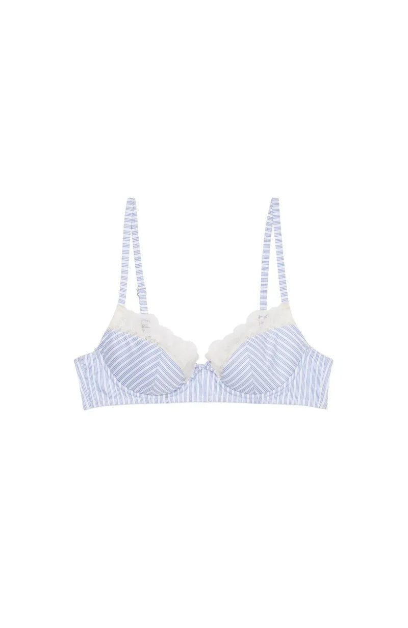 Sheer Lingerie Fleur Du Mal Bras East Hampton Poplin Bra