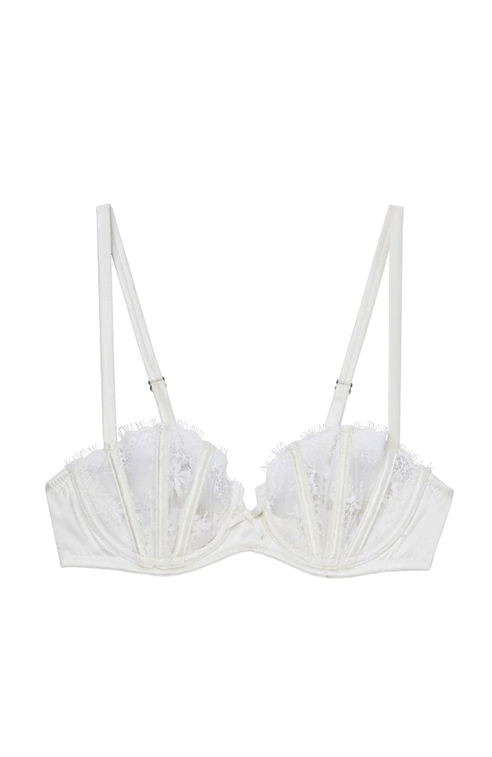 Sheer Lingerie Fleur du Mal Bras Ivory / 1001 / 32A Frankie Lace Boned Balconette Bra
