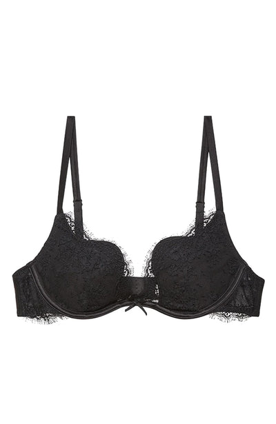 Sheer Lingerie Fleur Du Mal Bras Black / 32A Frankie Lace Seduce U-Plunge Bra