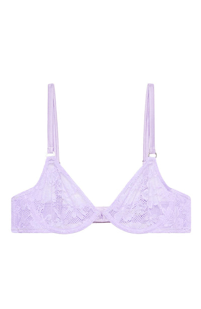 Sheer Lingerie Fleur du Mal Bras Light Lilac / 2501 / 30A Le Stretch Lace Demi Bra