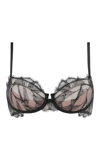 Sheer Lingerie Fleur du Mal Bras Black / 2501 / 32A Sophia Lace Balconette Bra