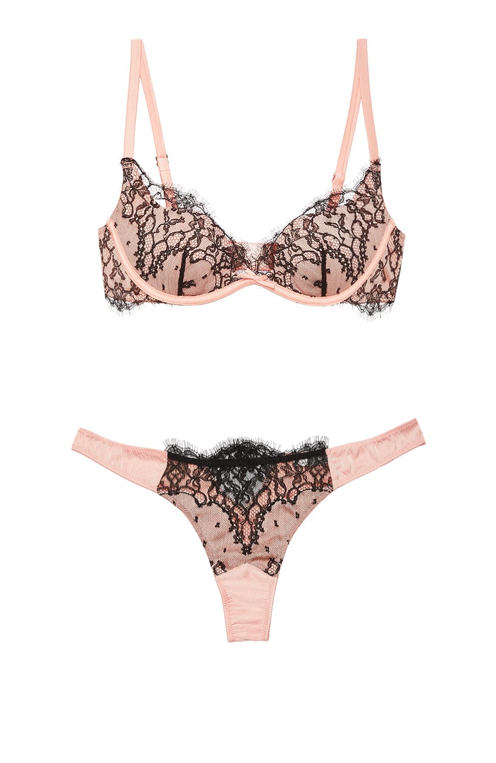 %shop_name_% Fleur Du Mal_Iris Lace Demi Bra and Thong Set _ Lingerie Sets_