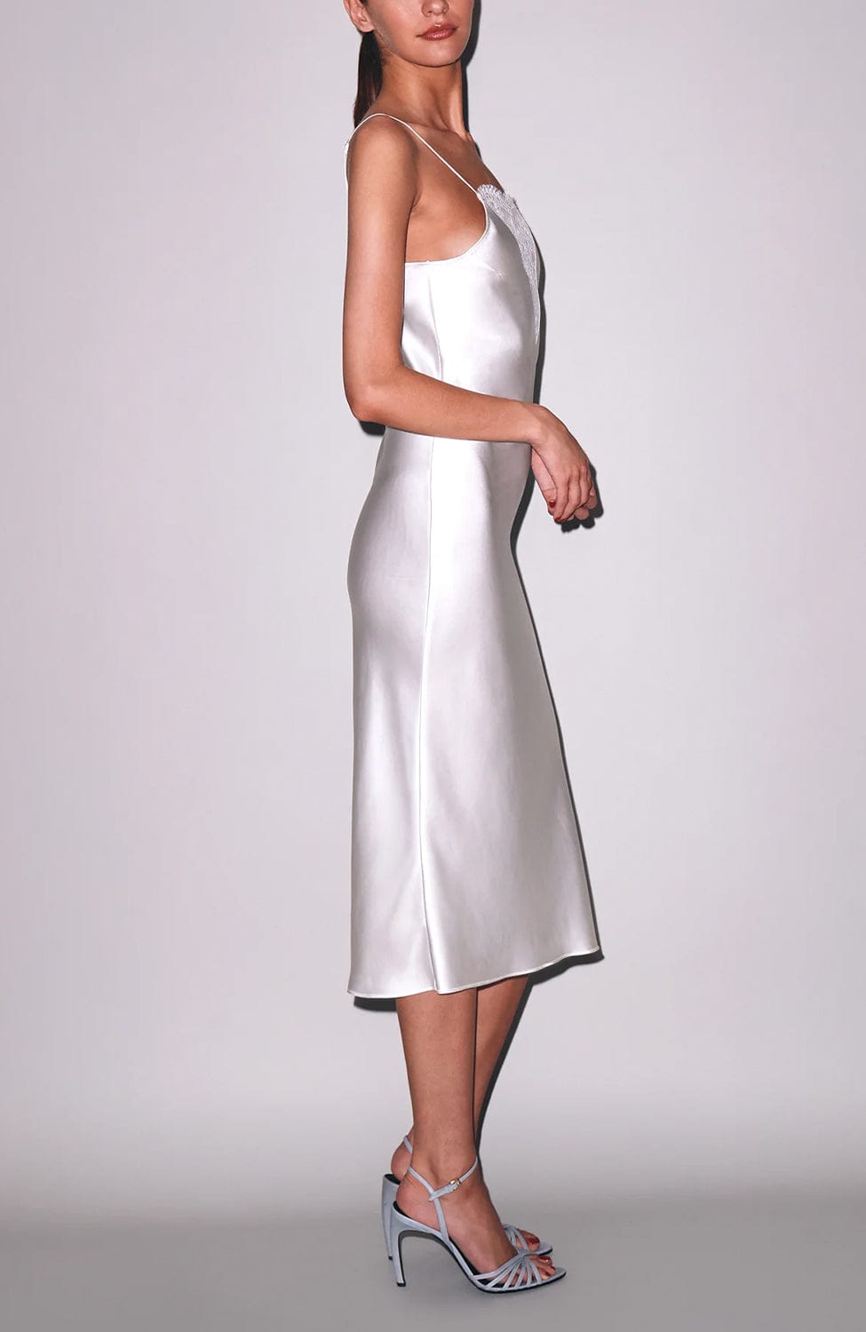 Sheer Lingerie Fleur Du Mal Loungewear Frankie Lace Slip Dress