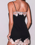 Sheer Lingerie Fleur Du Mal Loungewear Juliet Lace Button slip