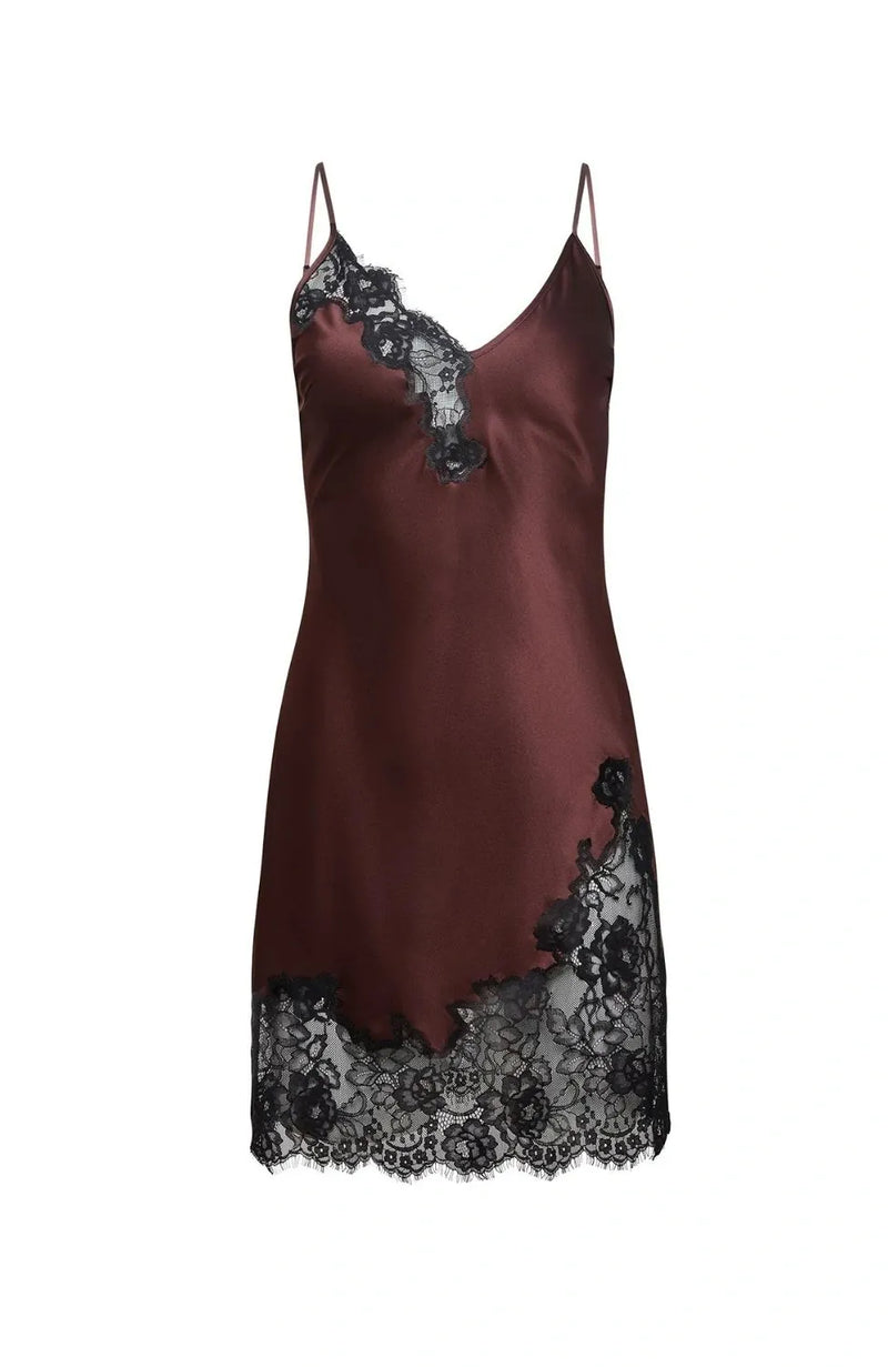 Sheer Lingerie Fleur Du Mal Loungewear Juliet Lace Mini Slip