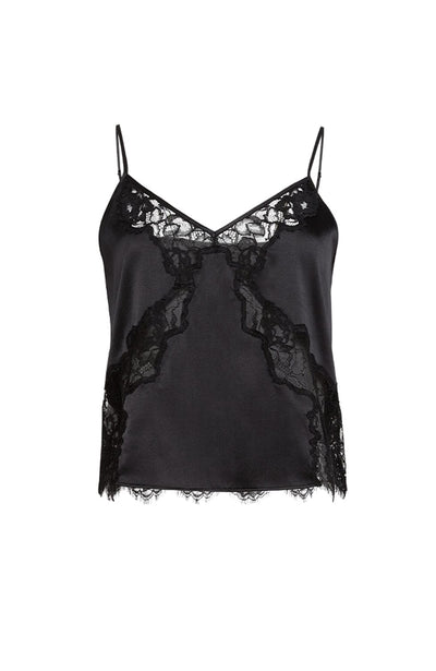 Sheer Lingerie Fleur du Mal Loungewear Juliet Lace Silk Cami