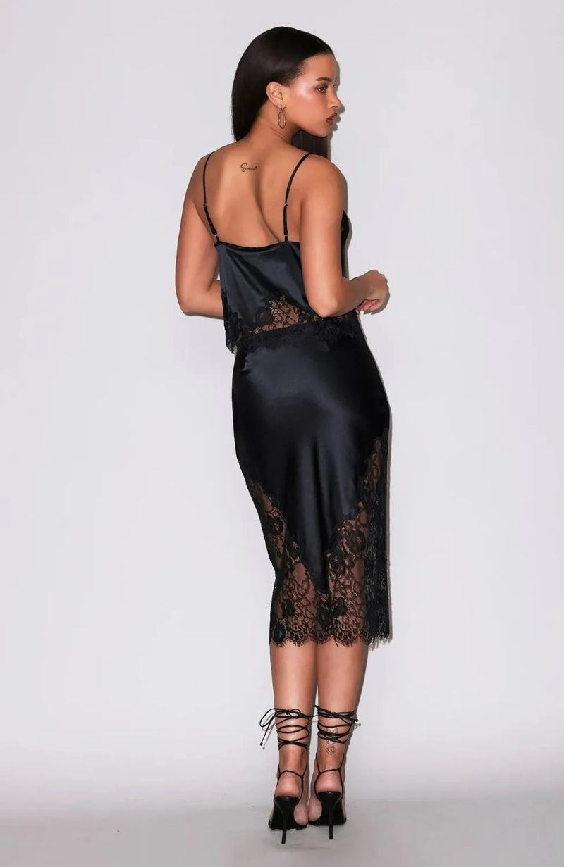 Sheer Lingerie Fleur Du Mal Loungewear Juliet Lace Silk Skirt
