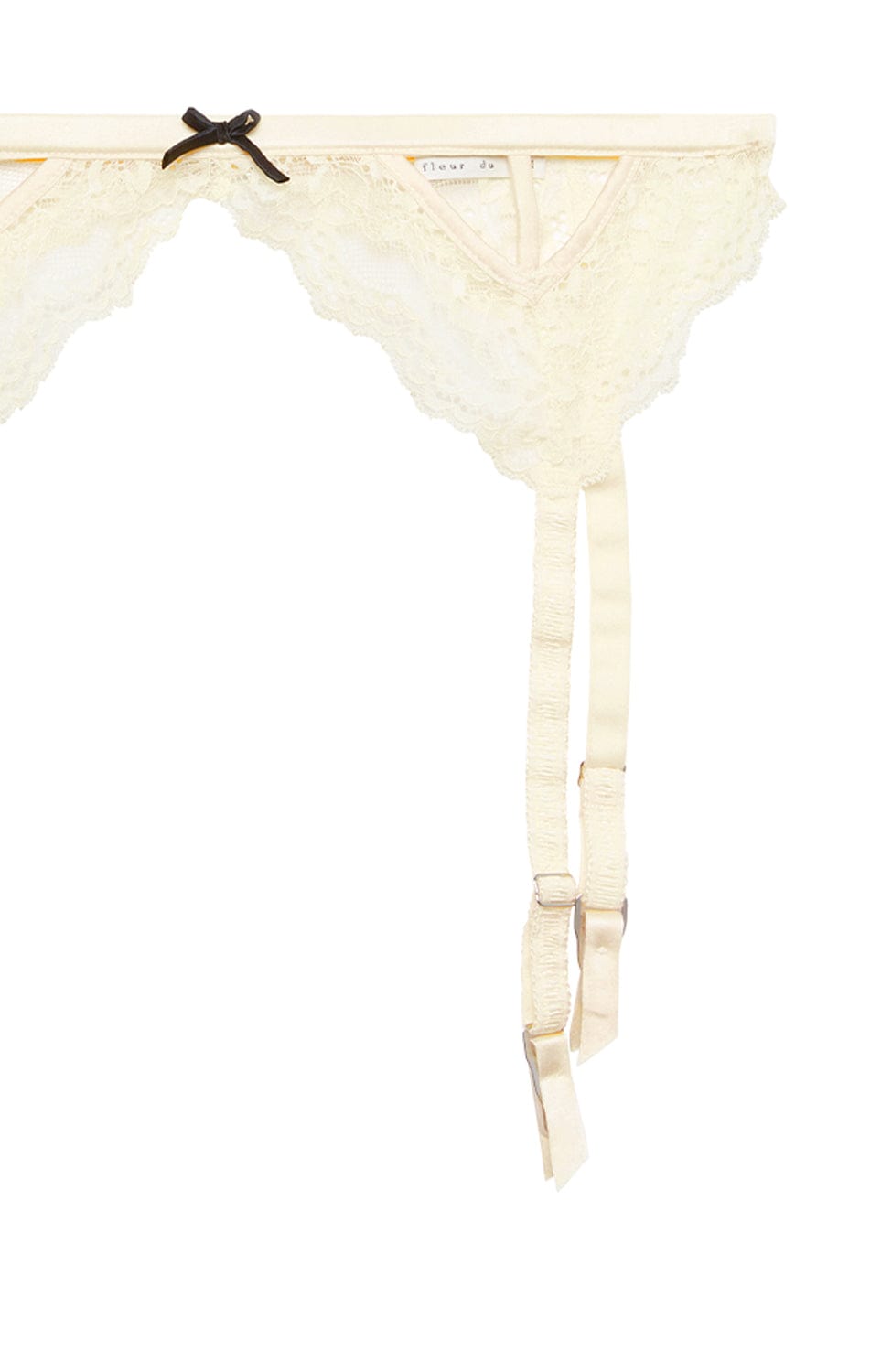 Sheer Lingerie Fleur du Mal Underwear Bianca Lace Garter Belt