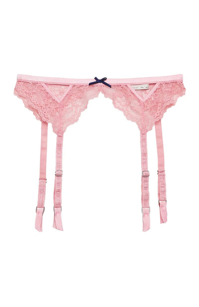 Sheer Lingerie Fleur Du Mal Underwear Bianca Lace Garter Belt