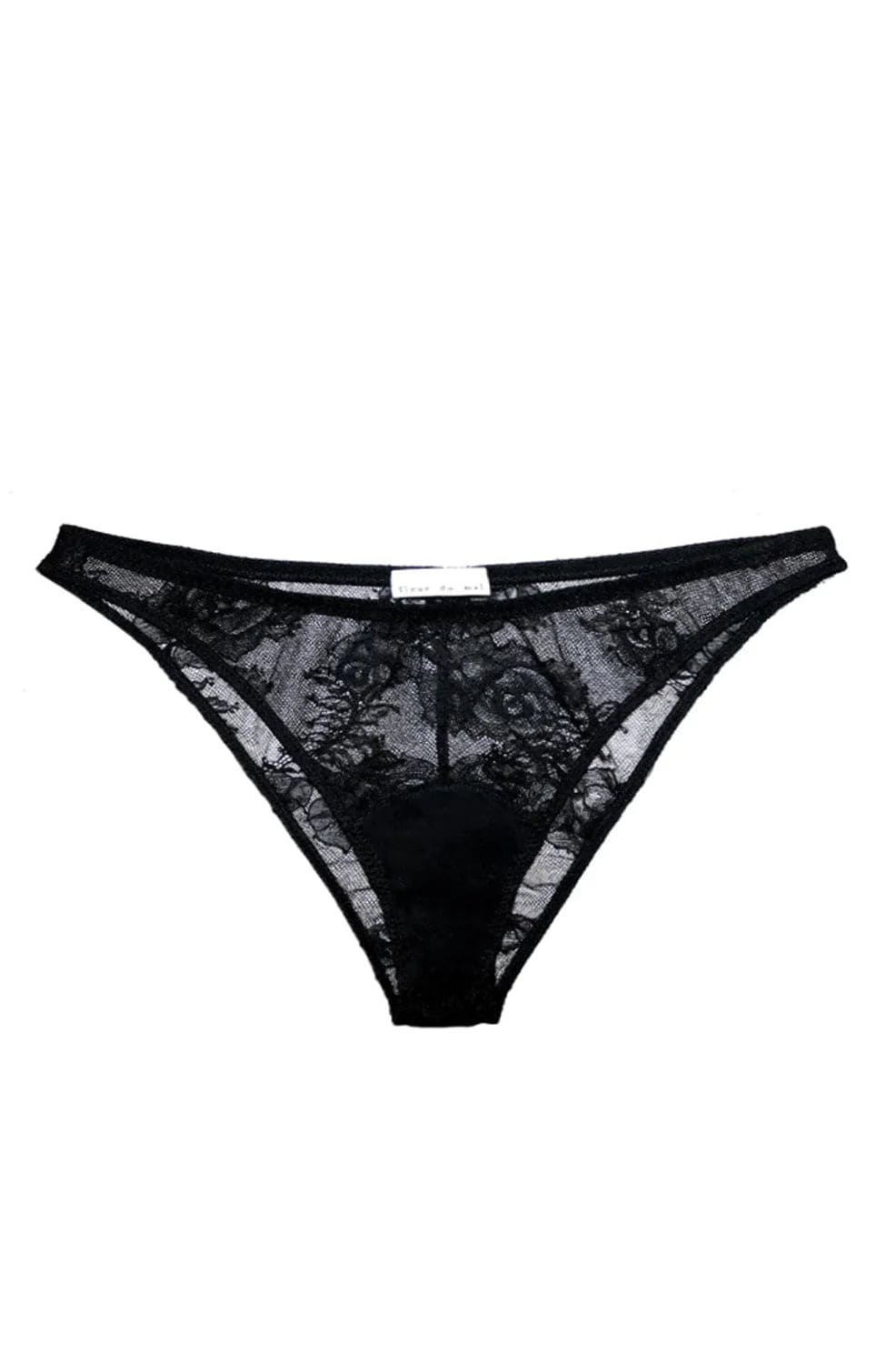 Sheer Lingerie Fleur du Mal Underwear Black / 1001 / 0 Bouquet Lace Cheeky