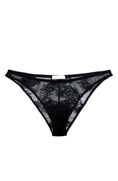 Sheer Lingerie Fleur du Mal Underwear Black / 1001 / 0 Bouquet Lace Cheeky