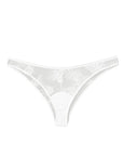 Sheer Lingerie Fleur du Mal Underwear Snow / 9001 / 0 Bouquet Lace Cheeky