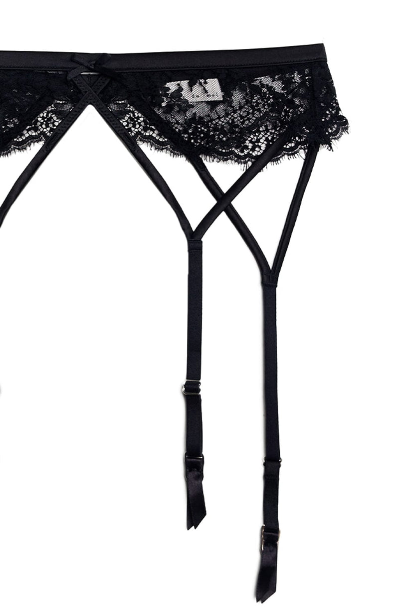 Frankie Lace Strappy Garter Belt - Black / 2502 / 1 Frankie Lace Strappy Garter Belt - Black / 2502 / 1