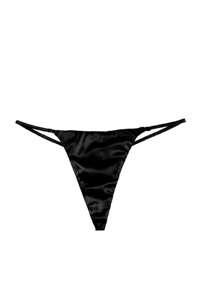 Sheer Lingerie Fleur du Mal Underwear Black / 1001 / 1 Luxe String Thong