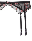 Sheer Lingerie Fleur du Mal Underwear Rose and Vine Embroidery Garter