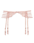Sheer Lingerie Fleur du Mal Underwear Rose Pink / 2401 / 1 Rose Logo Embroidery Garter Belt