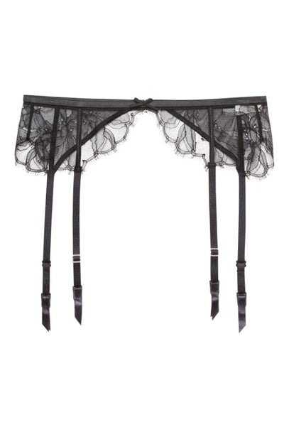 Sheer Lingerie Fleur du Mal Underwear Black / 2501 / 1 Sophia Lace Garter