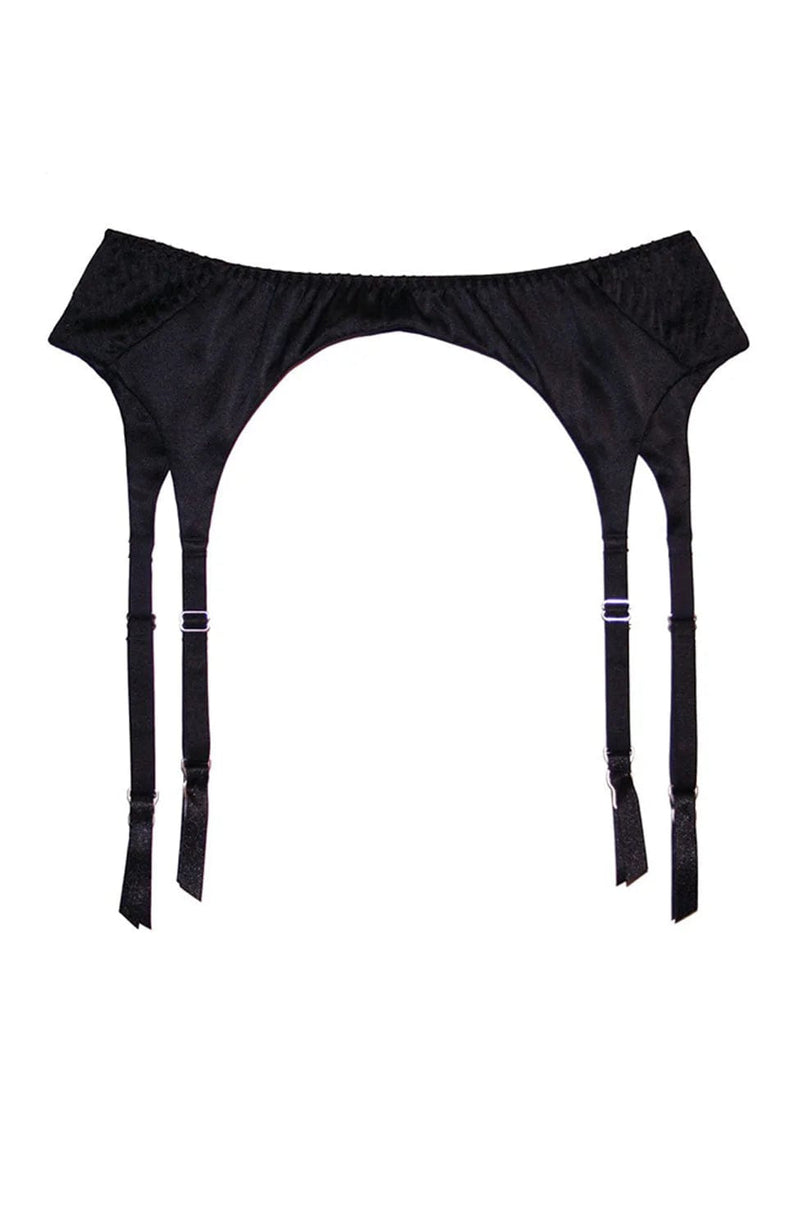Fleur du Mal - Top Stitch Satin Garter Belt SHEER Fleur du Mal - Top Stitch Satin Garter Belt SHEER