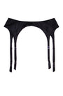 Sheer Lingerie Fleur du Mal Underwear Black / 9001 / 1 Top Stitch Satin Garter Belt