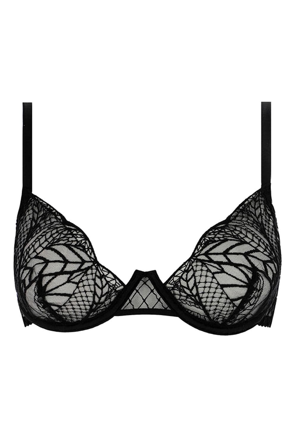 Sheer Lingerie Fleur of England Bras Black / 2402 / 32B Roxy Demi Bra