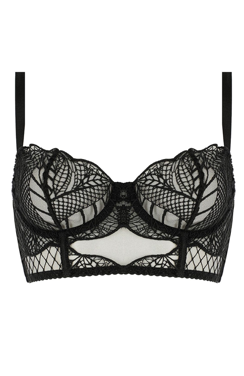 Sheer Lingerie Fleur of England Bras Black / 2402 / S Roxy Longline Bra