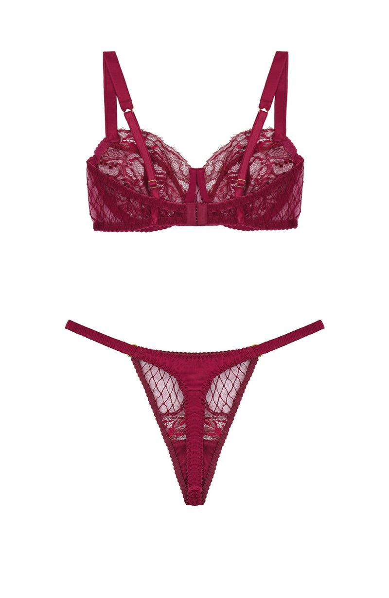 Simone Balcony Bra and Thong Set-Lingerie Sets-Fleur Of England-SHEER, SHEER, Luxury lingerie brand, Luxury lingerie Hong Kong, Designer lingerie HK, Designer lingerie online, International luxury lingerie, Luxury lingerie gift ideas, buy lingerie online, Designer lingerie global delivery, Luxury lingerie shipping to Australia, Luxury lingerie shipping to Singapore