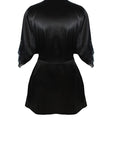 Sheer Lingerie Fleur of England Loungewear Black / 1001 / O/S Signature Black Lace Silk Robe