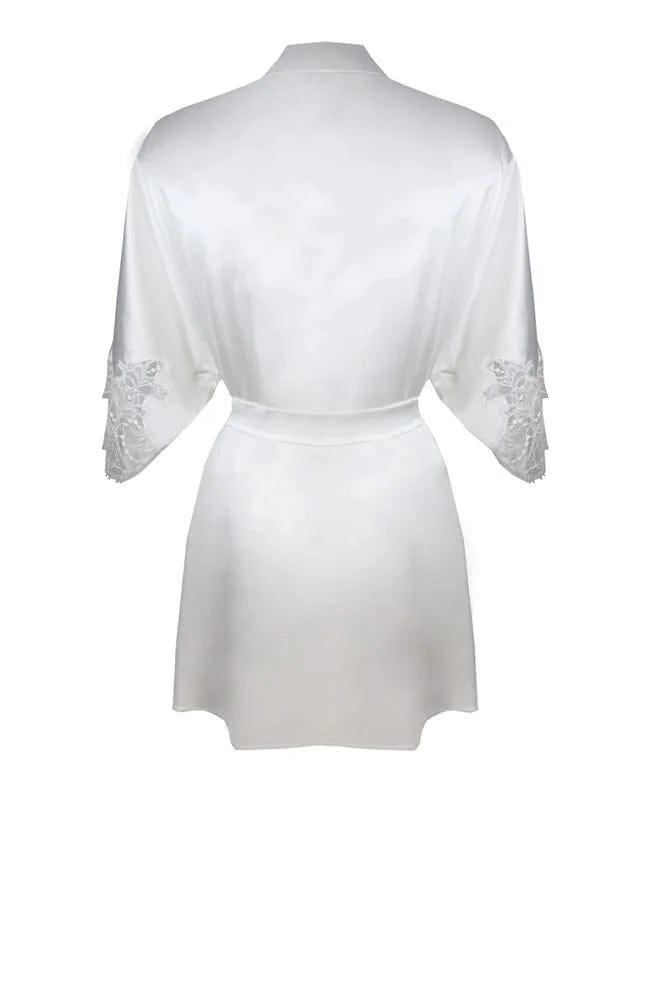Sheer Lingerie Fleur of England Loungewear White / 1001 / O/S Signature Lace Silk Robe