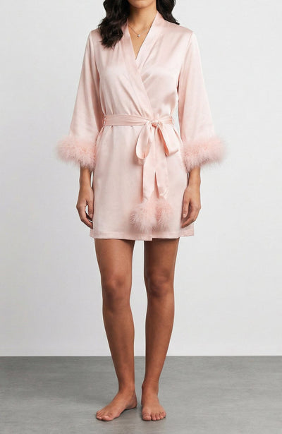 Taylor Short Robe-Loungewear-Gilda & Pearl-SHEER, SHEER, Luxury lingerie brand, Luxury lingerie Hong Kong, Designer lingerie HK, Designer lingerie online, International luxury lingerie, Luxury lingerie gift ideas, buy lingerie online, Designer lingerie global delivery, Luxury lingerie shipping to Australia, Luxury lingerie shipping to Singapore