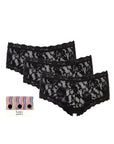 Sheer Lingerie Hanky Panky Underwear Black / 1001 / XS Signature Lace Boyshort 3 Pack
