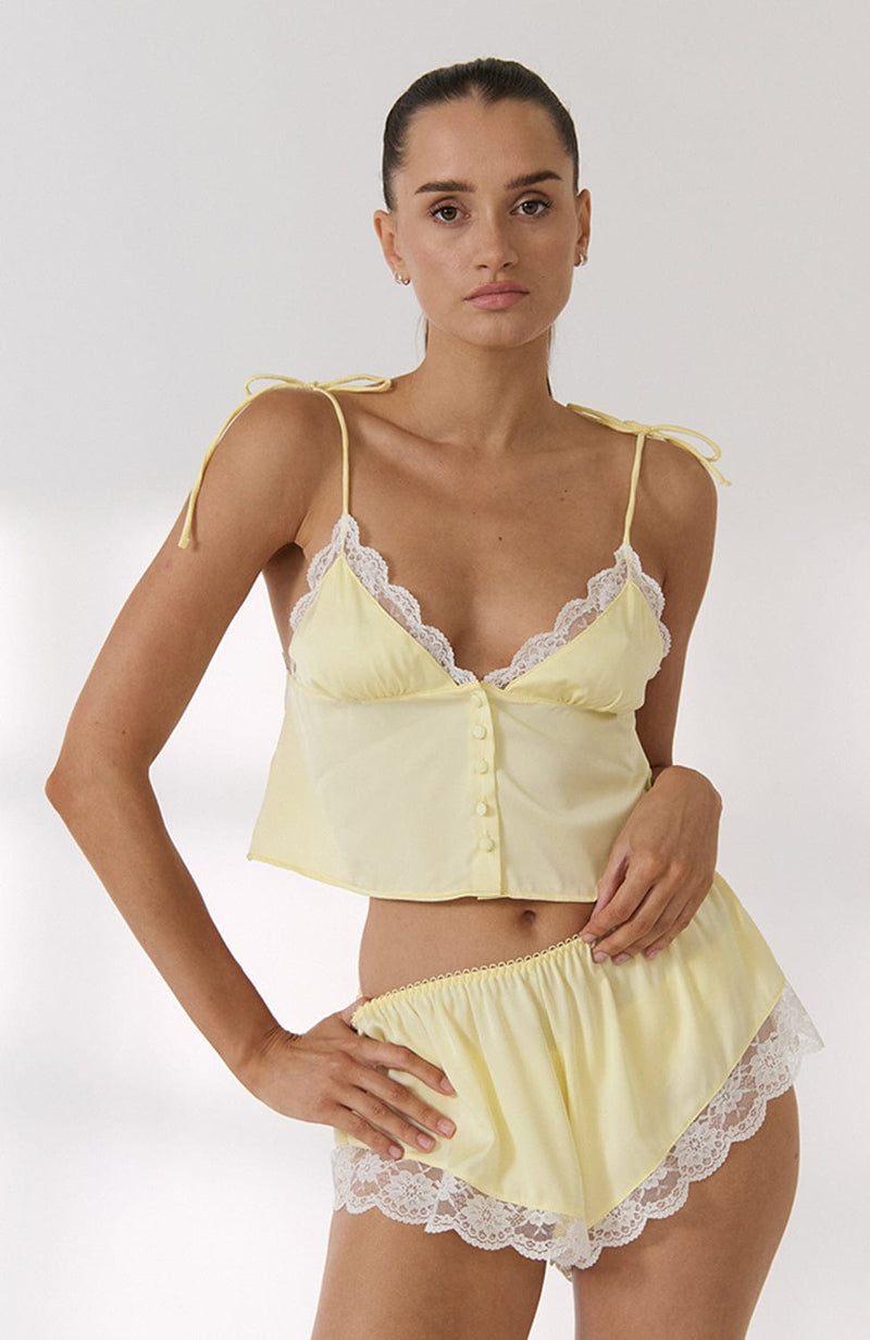 Arabella Camisole and Shorts Set-Loungewear-Kat The Label-SHEER, SHEER, Luxury lingerie brand, Luxury lingerie Hong Kong, Designer lingerie HK, Designer lingerie online, International luxury lingerie, Luxury lingerie gift ideas, buy lingerie online, Designer lingerie global delivery, Luxury lingerie shipping to Australia, Luxury lingerie shipping to Singapore
