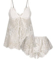 Sheer Lingerie Kat The Label Loungewear Ivory / XS Emerson Camisole and Shorts Set