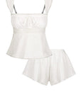 Sheer Lingerie Kat The Label Loungewear Ivory / XS Isabelle Camisole and Shorts Set