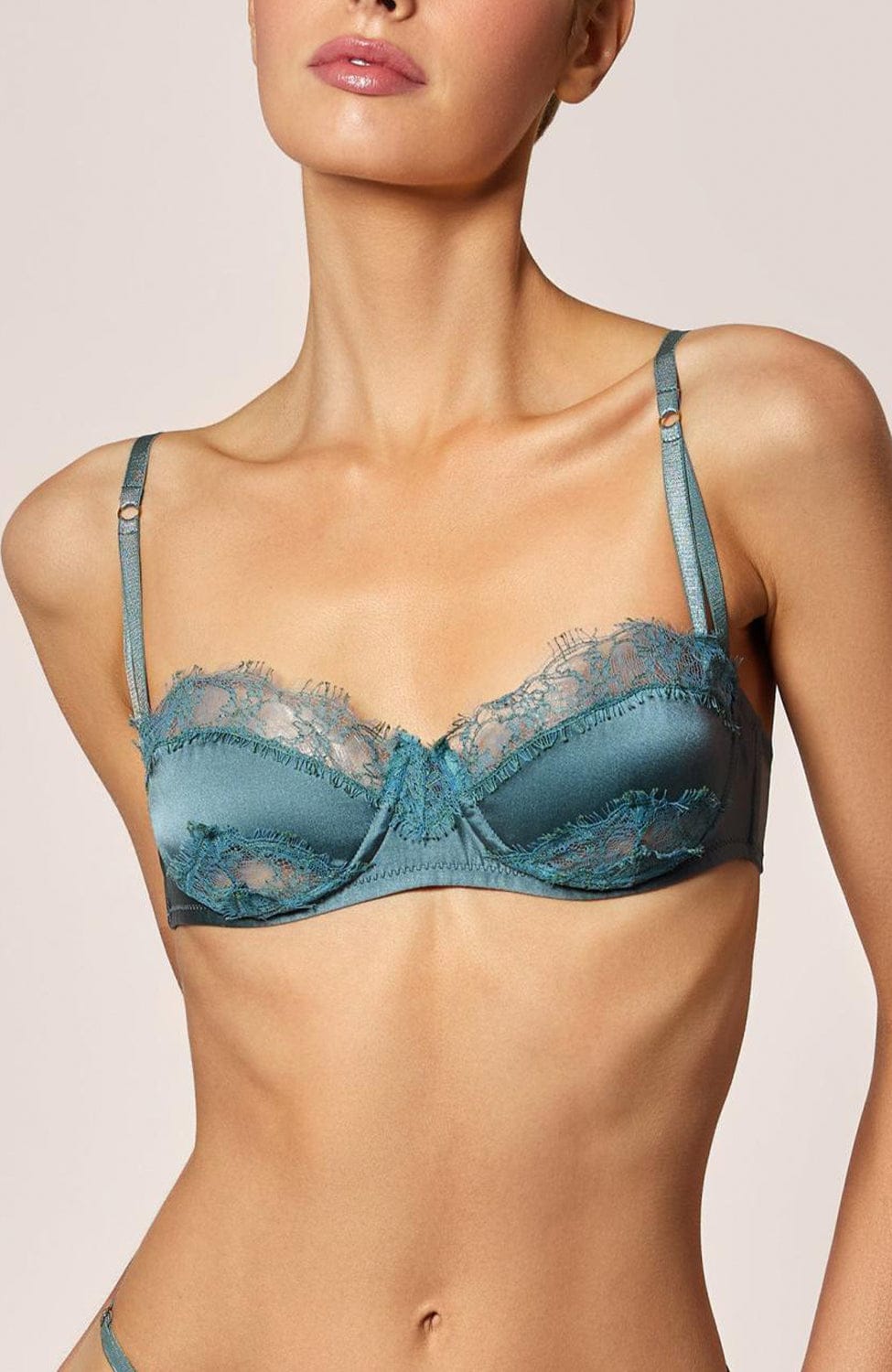 Sheer Lingerie Kiki de Montparnasse Bras Lace Inset Balconette Bra