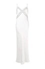 Sheer Lingerie Kiki de Montparnasse Loungewear Ivory / 9001 / XS Lace Inset Long Slip Dress