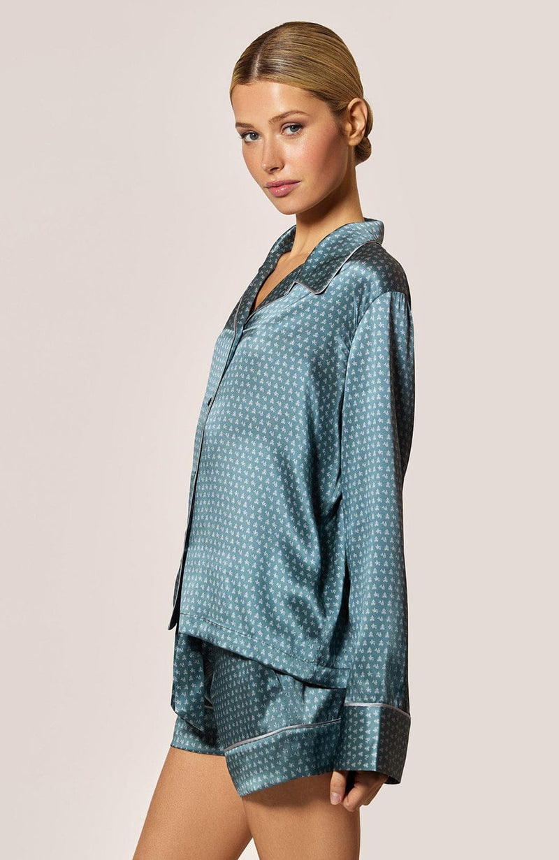 Silk Moi Et Toi Tie Up Short-Loungewear-Kiki de Montparnasse-SHEER, SHEER, Luxury lingerie brand, Luxury lingerie Hong Kong, Designer lingerie HK, Designer lingerie online, International luxury lingerie, Luxury lingerie gift ideas, buy lingerie online, Designer lingerie global delivery, Luxury lingerie shipping to Australia, Luxury lingerie shipping to Singapore