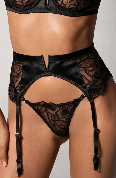 Sheer Lingerie Kiki de Montparnasse Underwear Calla Garter Belt