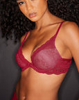 Sheer Lingerie Natori Bras Feathers Contour Lace Plunge Bra