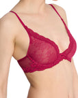 Sheer Lingerie Natori Bras Feathers Contour Lace Plunge Bra