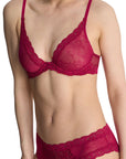 Sheer Lingerie Natori Bras Feathers Contour Lace Plunge Bra