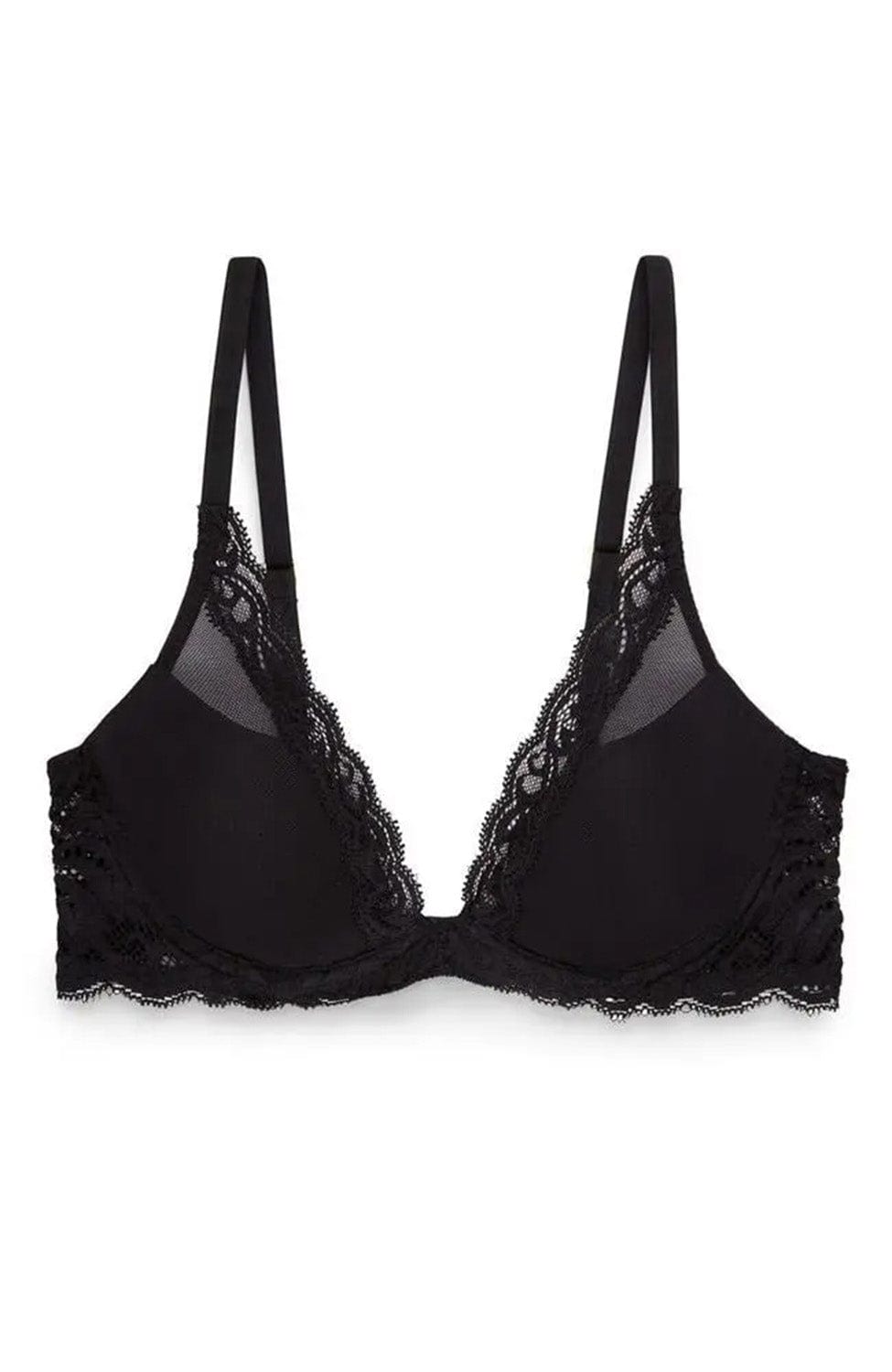 Sheer Lingerie Natori Bras Black / 1001 / 30A Feathers Contour Plunge Bra