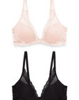 Sheer Lingerie Natori Bras Feathers Contour Plunge Bra Bundle Set