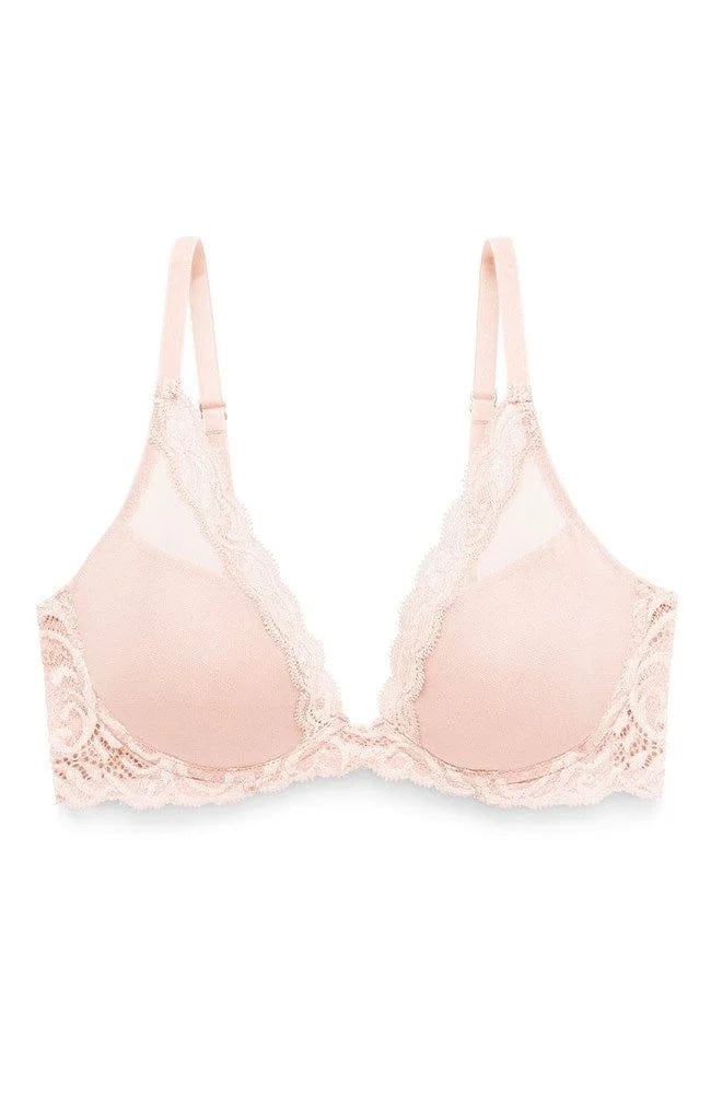Sheer Lingerie Natori Bras Cameo Rose / 30A Feathers Contour Plunge Bra