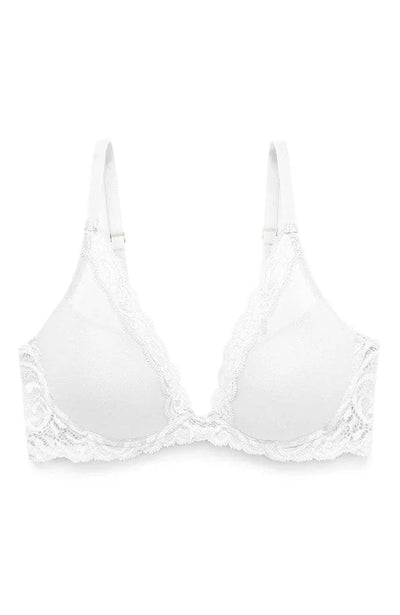 Sheer Lingerie Natori Bras White / 30A Feathers Contour Plunge Bra