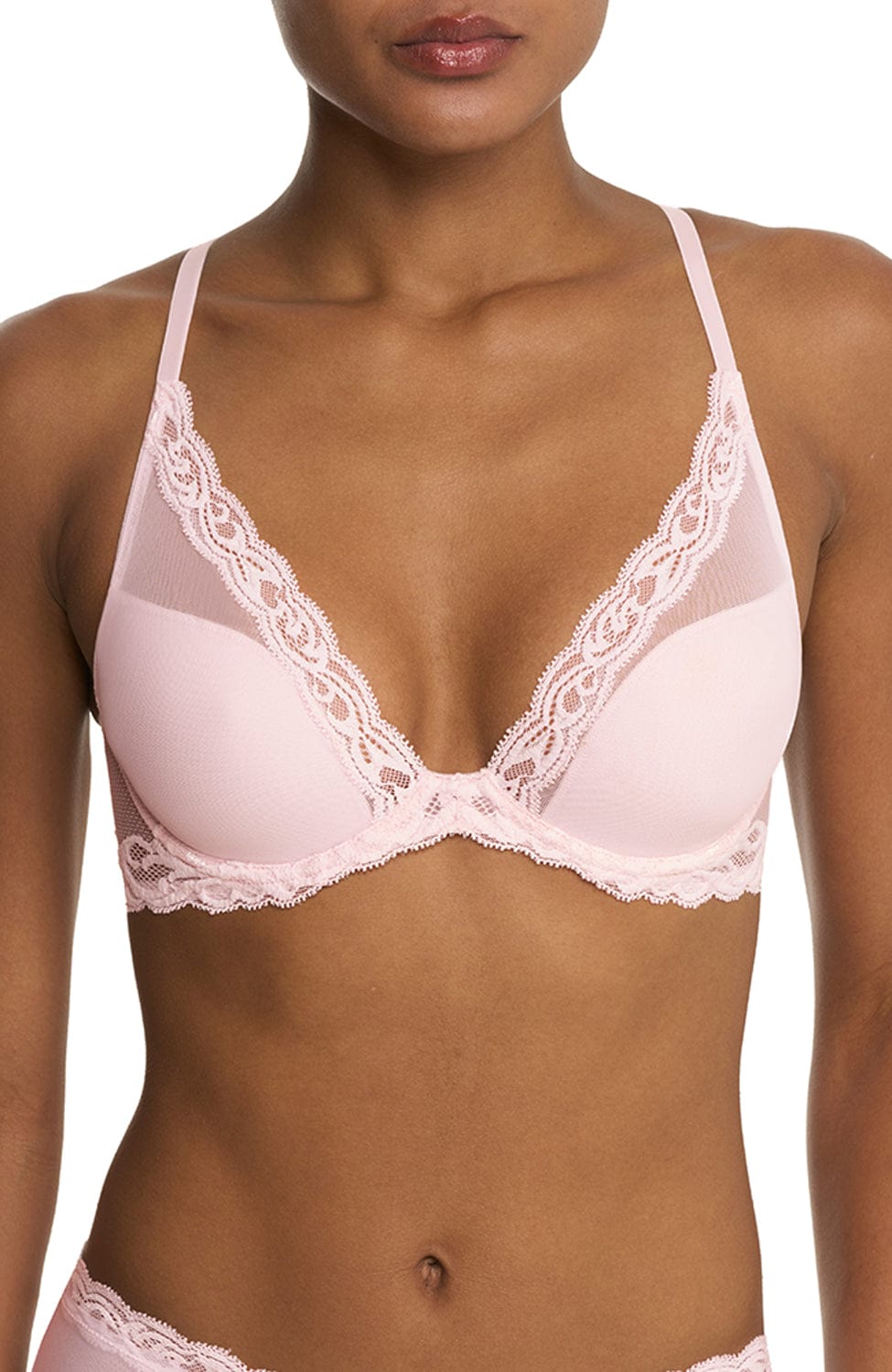 Sheer Lingerie Natori Bras Feathers Plunge T-shirt Bra