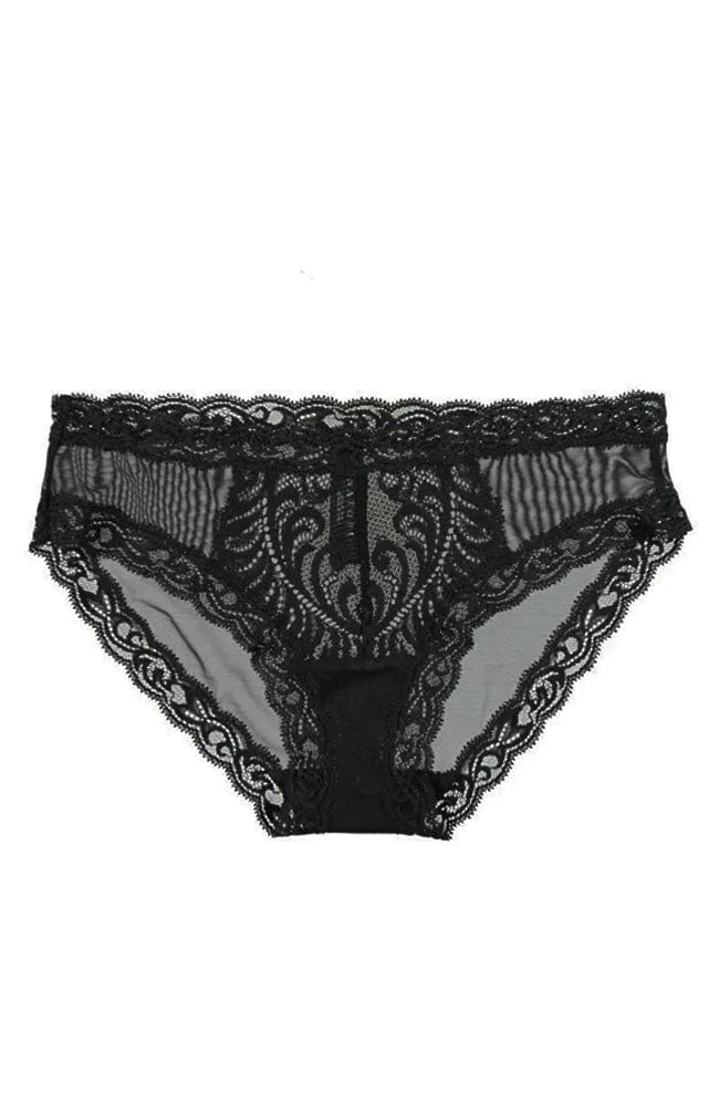 Sheer Lingerie Natori Underwear Black / S Feathers Hipster Brief