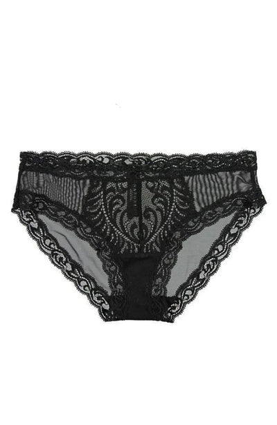 Sheer Lingerie Natori Underwear Black / S Feathers Hipster Brief
