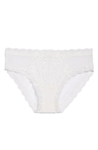 Sheer Lingerie Natori Underwear White / S Feathers Hipster Brief