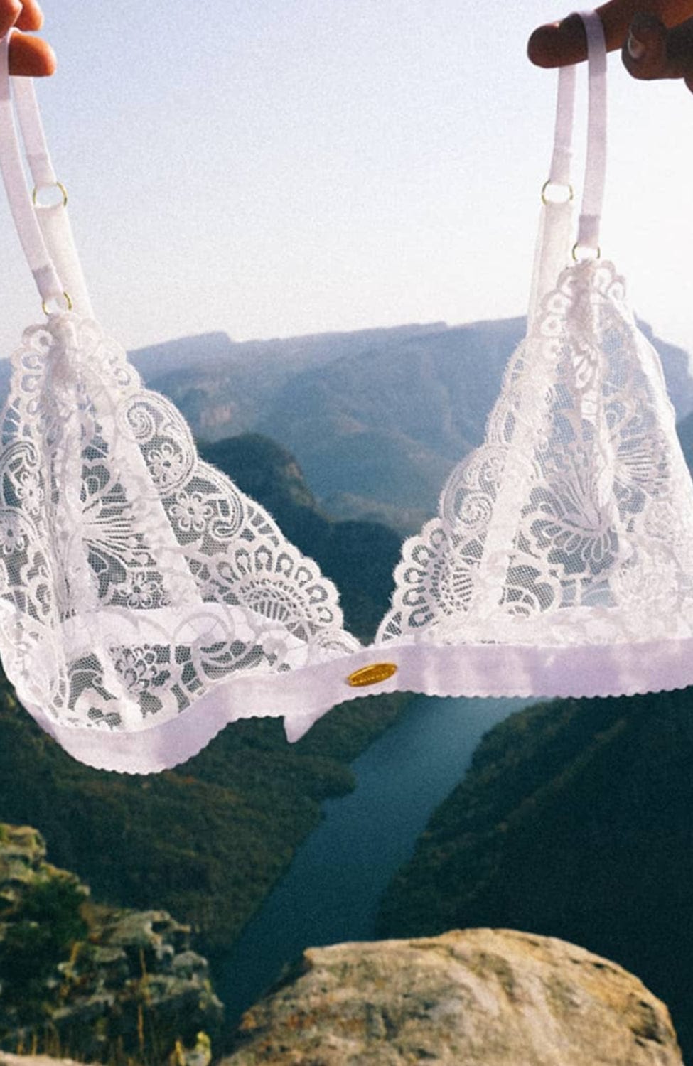 Sheer Lingerie Nette Rose Lingerie Sets Delilah Triangle Bralette and Thong Set