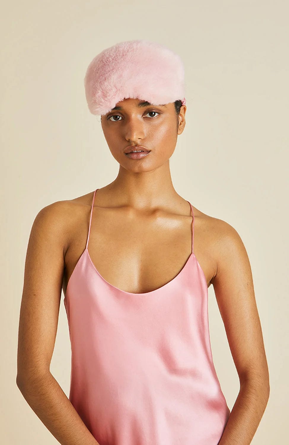 Sheer Lingerie Olivia von Halle Accessories Flamingo / O/S Audrey Flamingo Silk Eyemask